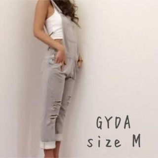 ジェイダ(GYDA)の2023⑨ GYDAスウェットダメージサロペットsize M(サロペット/オーバーオール)