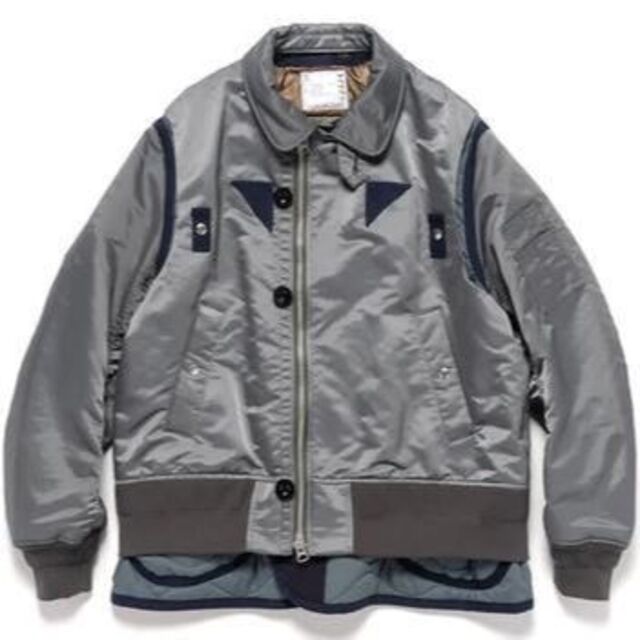 サイズ 2　SACAI 22AW Nylon Twill Mix Blousonジャケット/アウター