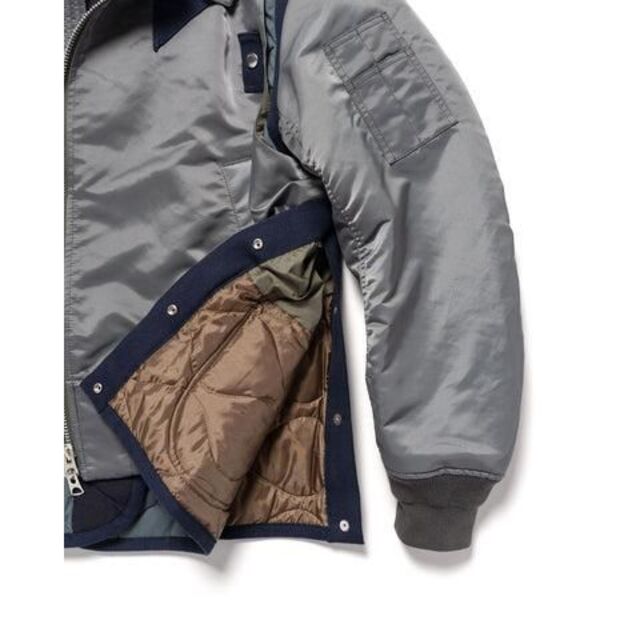 sacai - サイズ 2 SACAI 22AW Nylon Twill Mix Blousonの通販 by sacai - サイズ 2 SACAI 22AW Nylon Twill Mix Blousonの通販 by