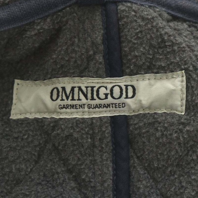 OMNIGOD(オムニゴッド)のOMNIGOD キルティングコート ロング丈 フード アウター 2 M 紺 メンズのジャケット/アウター(その他)の商品写真