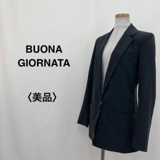 ボナジョルナータ(BUONA GIORNATA)の【美品】 BUONA GIORNATA ベーシックテーラードジャケット ブラック(テーラードジャケット)