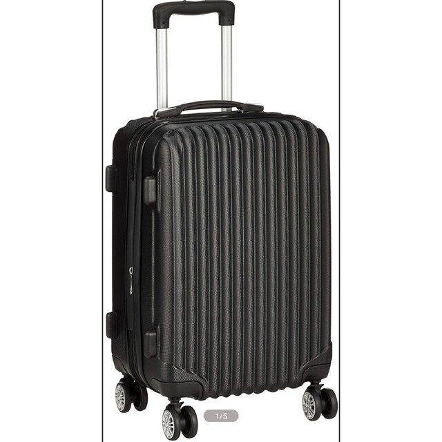 拡張型　機内持ち込みサイズ　キャリーケース スーツケース 　ブラック　Sサイズ