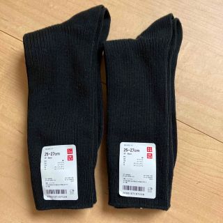 ユニクロ(UNIQLO)のUNIQLO靴下(25-27センチ)ブラック(ソックス)