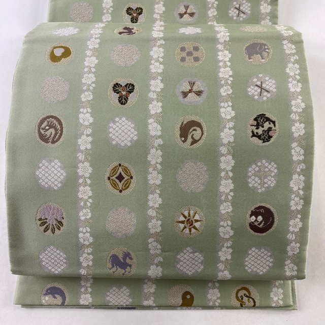 袋帯 美品 名品 六通 正絹 【中古】 www.kvgroup.co