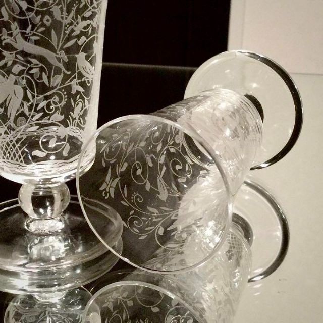 希少☆美品 オールドバカラ ジェッダ ポートワイングラス ペア シュヴァリエ氏作 希少☆美品 オールドバカラ ジェッダ ポートワイングラス ペア シュヴァリエ氏作
