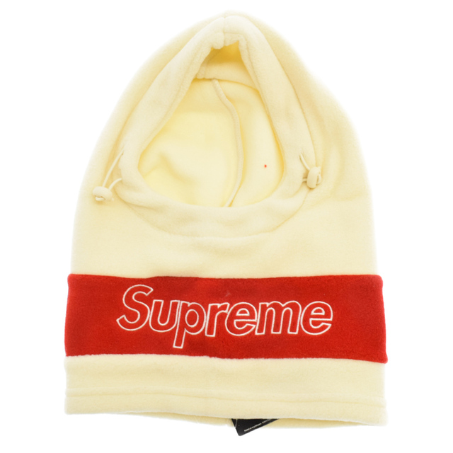 SUPREME シュプリーム 18AW Polartec Balaclava ロゴ刺繍ポーラーテックフリース バラクラバ ベージュ/レッド