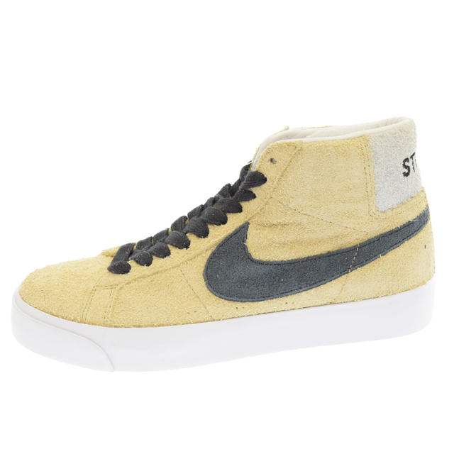 NIKE ナイキ SB×Stussy×Lance Mountain ZOOM BLAZER MID QS ステューシー ランスマウンテン ズーム ブレーザー ミッドカットスニーカー US7.5/25.5cm AH6158-700 ベージュ