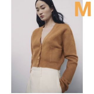 ザラ(ZARA)のザラ ZARA ポケット付き ニット カーディガン【M】(カーディガン)