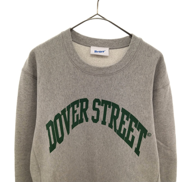 Better ベター DOVER STREET SWEAT SHIRT ドーバーストリート クルーネック スウェットトレーナー グレー 2