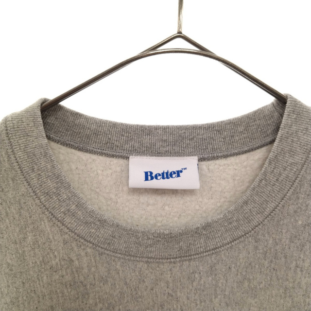 Better ベター DOVER STREET SWEAT SHIRT ドーバーストリート クルーネック スウェットトレーナー グレー 4