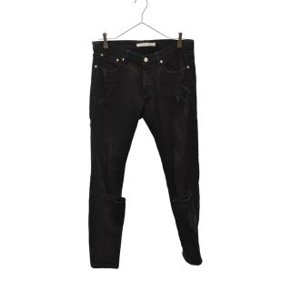 ジバンシィ(GIVENCHY)のGIVENCHY ジバンシィ RIPPED JEANS BM502 D501M リップドジーンズ ショットガンダメージ加工ニークラッシュデニムパンツ ブラック(デニム/ジーンズ)