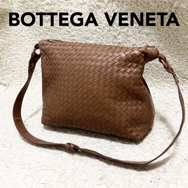 Bottega Veneta ショルダー バッグ イントレチャート ブラウン 驚きの ...