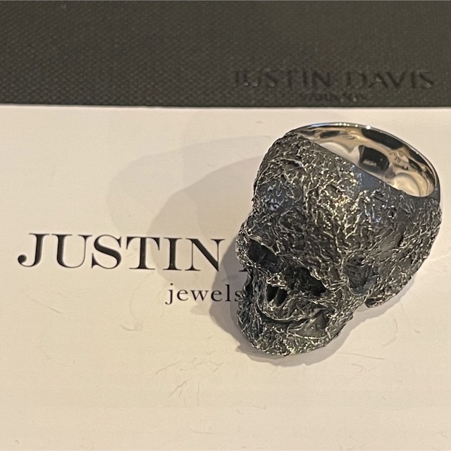 SRJ905新品◆JUSTIN DAVIS◆KINGSTON SKULL RING◆17号◆