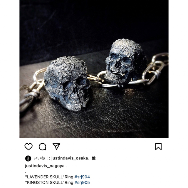 新品◇JUSTIN DAVIS◇KINGSTON SKULL RING◇17号◇ 新品◇JUSTIN DAVIS◇KINGSTON SKULL RING◇17号◇