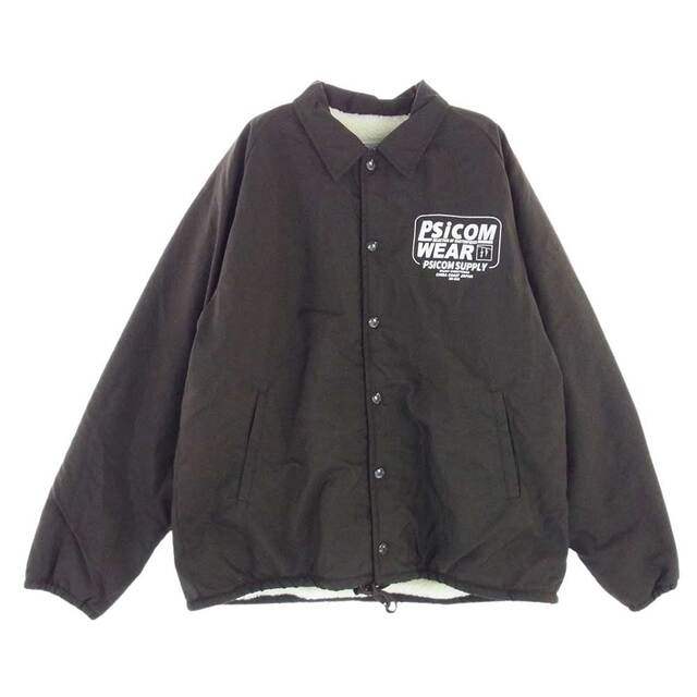 約67cm身幅Psicom サイコム ジャケット COACH JKT ボア コーチ ジャケット ブラック ブラウン系 M【極上美品】