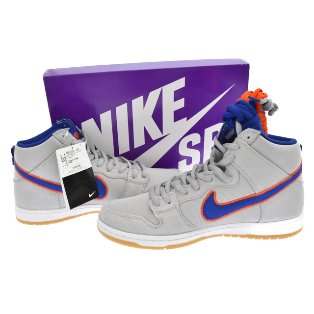 NIKE(ナイキ)のNIKE SB ナイキエスビー DUNK HIGH Rush Blue and Team Orange DH7155-001 ダンク ハイカットスニーカー シューズ US11 グレー/ブルー メンズの靴/シューズ(スニーカー)の商品写真