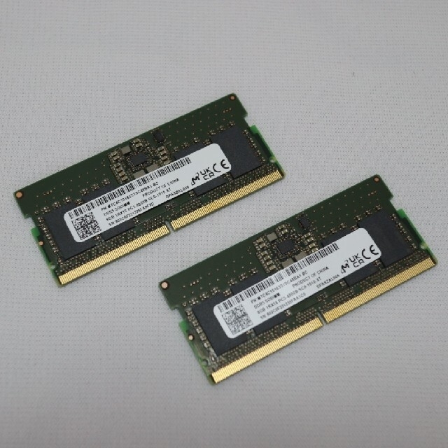 Micron DDR5-4800  16GB (8GBx2枚) ノートPC用 1