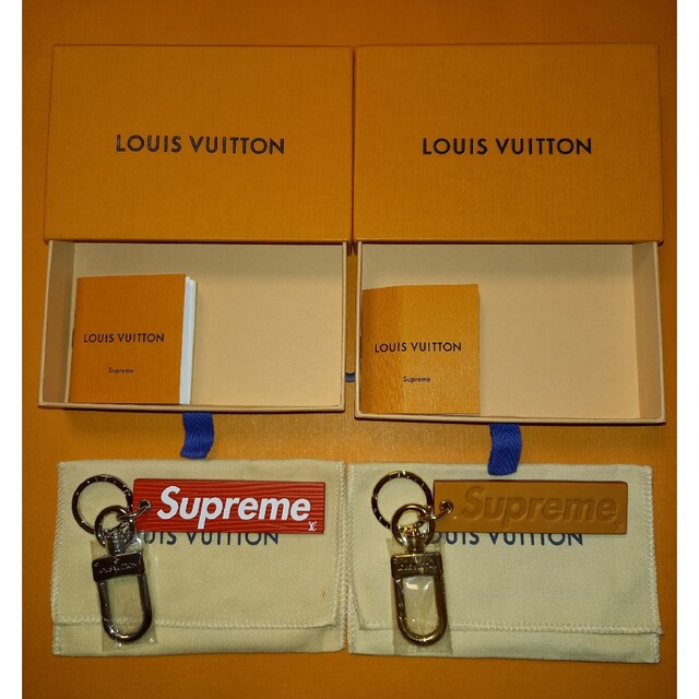 Louis vuitton Supreme キーホルダー2色セット ルイヴィトン