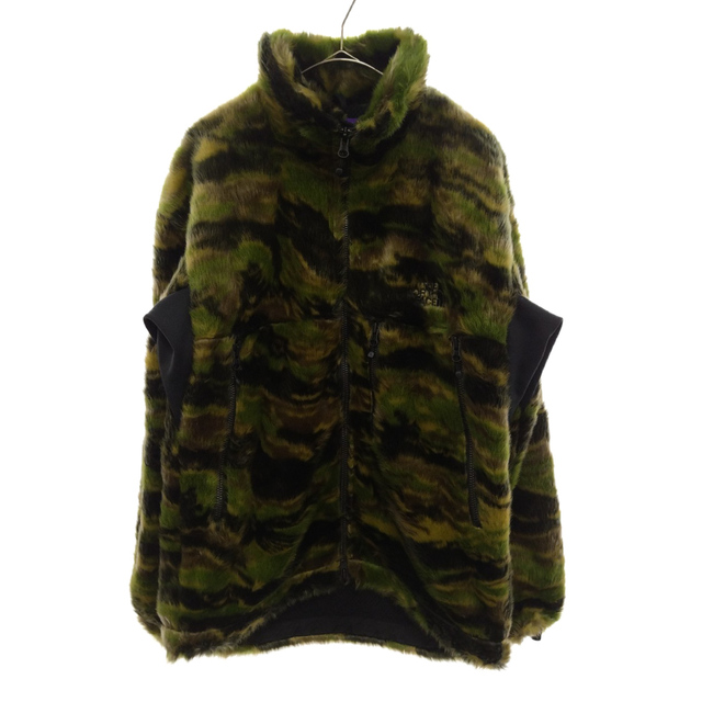 THE NORTH FACE PURPLE LABEL ノースフェイスパープルレーベル Camoflage Fur Field Jacket タイガーカモフラージュ柄フェイクファーフィールドジャケット グリーン NP2967N54センチ肩幅