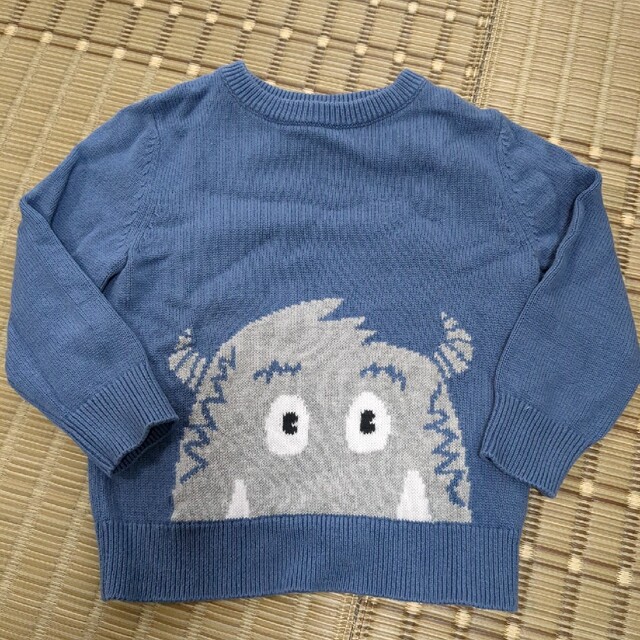 GAP　モンスター柄の青いセーター　3歳 キッズ/ベビー/マタニティのキッズ服男の子用(90cm~)(ニット)の商品写真