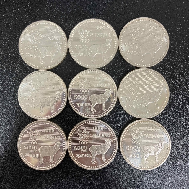 海外限定】 長野五輪記念硬貨 記念プルーフ硬貨 3種目 旧貨幣/金貨