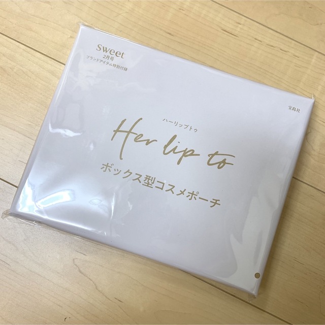 Her lip to(ハーリップトゥ)のSweet  2月号付録 Her lip to ボックス型コスメポーチ レディースのファッション小物(ポーチ)の商品写真