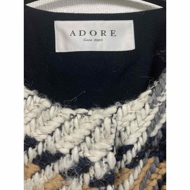 ADORE(アドーア)のADORE アドーア チェックコート オーバーサイズ ロングコート38 レディースのジャケット/アウター(ロングコート)の商品写真