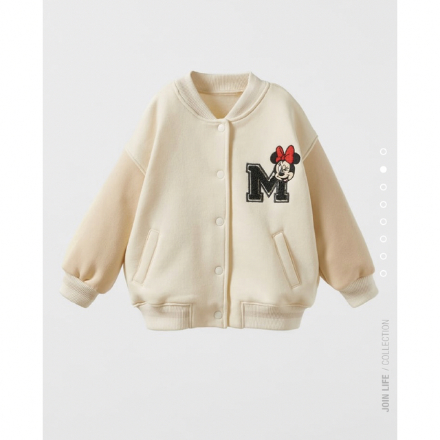 ZARA KIDS(ザラキッズ)のZARA ミニー　ボンバージャケット　スタジャン エンタメ/ホビーのコスプレ(衣装)の商品写真