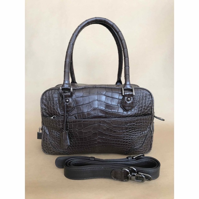 素晴らしい価格 Crocodile - ハンドバッグ クロコダイル 2way 送料無料!!ワニ革【美品】☆DAWM ハンドバッグ 素晴らしい価格 Crocodile - ハンドバッグ クロコダイル 2way 送料無料!!ワニ革【美品】☆DAWM ハンドバッグ