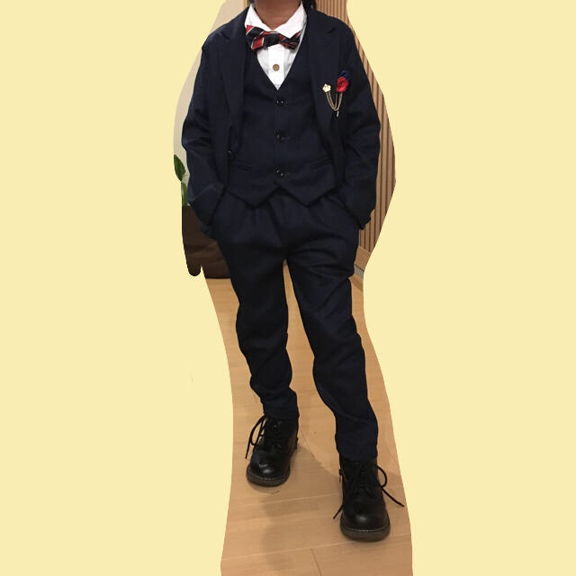 スーツ キッズ キッズ/ベビー/マタニティのキッズ服男の子用(90cm~)(ドレス/フォーマル)の商品写真
