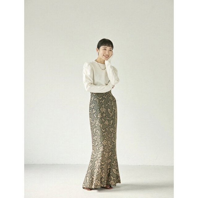 TODAYFUL(トゥデイフル)のTODAYFULトゥデイフルJacquard Leaf Pencilskirt  レディースのスカート(ロングスカート)の商品写真