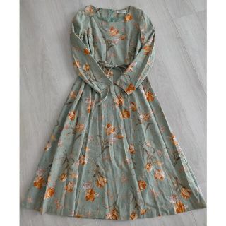 サンタモニカ(Santa Monica)の古着 vintage レトロ 花柄 ロングワンピース(ロングワンピース/マキシワンピース)