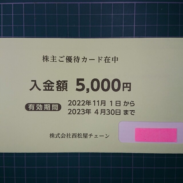 西松屋 株主優待5000円分