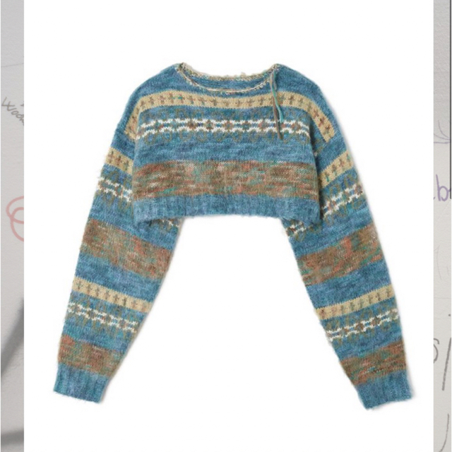 BLEND BORDER TOP AND SCARF PERVERZE BLEND BORDER TOP AND SCARF PERVERZE