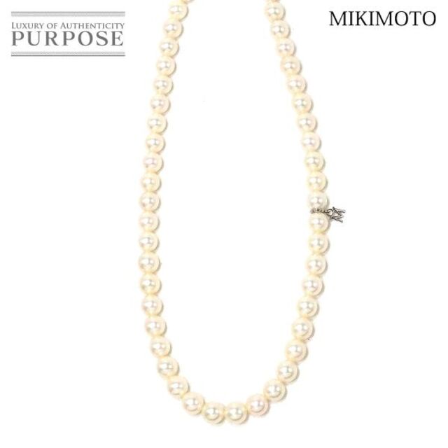 ミキモト MIKIMOTO アコヤ真珠 7.1-7.3mm ネックレス 38cm SV シルバー パール VLP 90176375