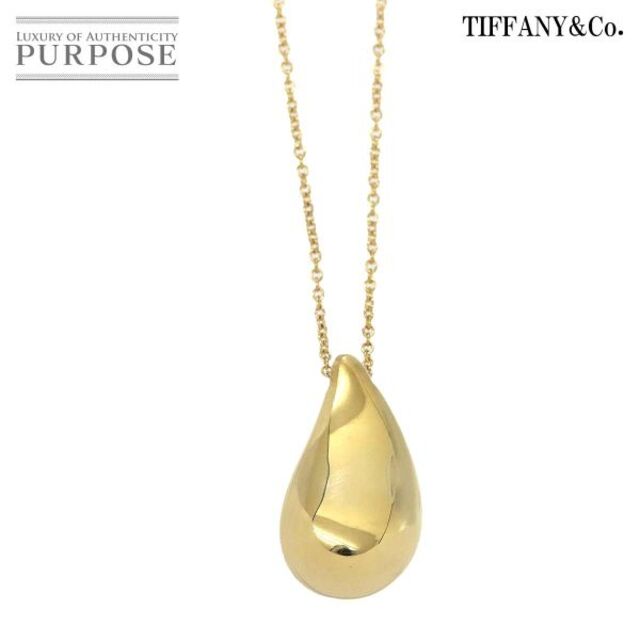 Tiffany & Co. - ティファニー TIFFANY&Co. ティアドロップ ロング ネックレス 61cm K18 YG イエローゴールド 750 VLP 90178458