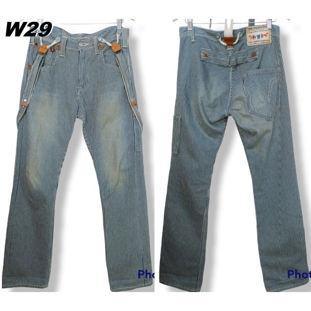 Levi's(リーバイス)のリーバイス　XS502-0003　ヒッコリー　サスペンダーデニム　W29 メンズのパンツ(ワークパンツ/カーゴパンツ)の商品写真