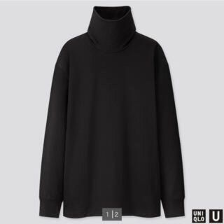 ユニクロ(UNIQLO)の【店舗限定】ユニクロユー タートルネックT カットソー 紺色 XSサイズ(Tシャツ/カットソー(七分/長袖))