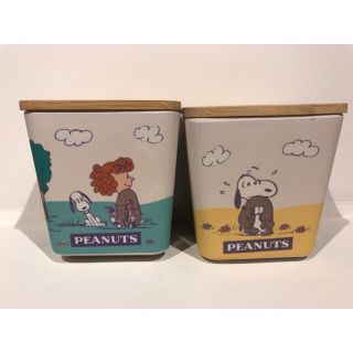 スヌーピー(SNOOPY)のカルディ スヌーピー バンブーコンテナ 2種セットKALDI(キャラクターグッズ)