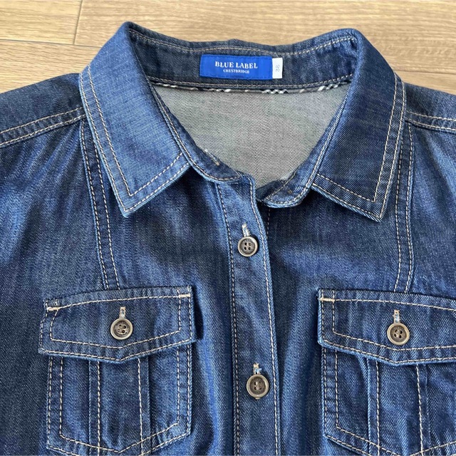 BURBERRY BLUE LABEL(バーバリーブルーレーベル)の専用！バーバリー　デニムワンピース レディースのワンピース(ひざ丈ワンピース)の商品写真