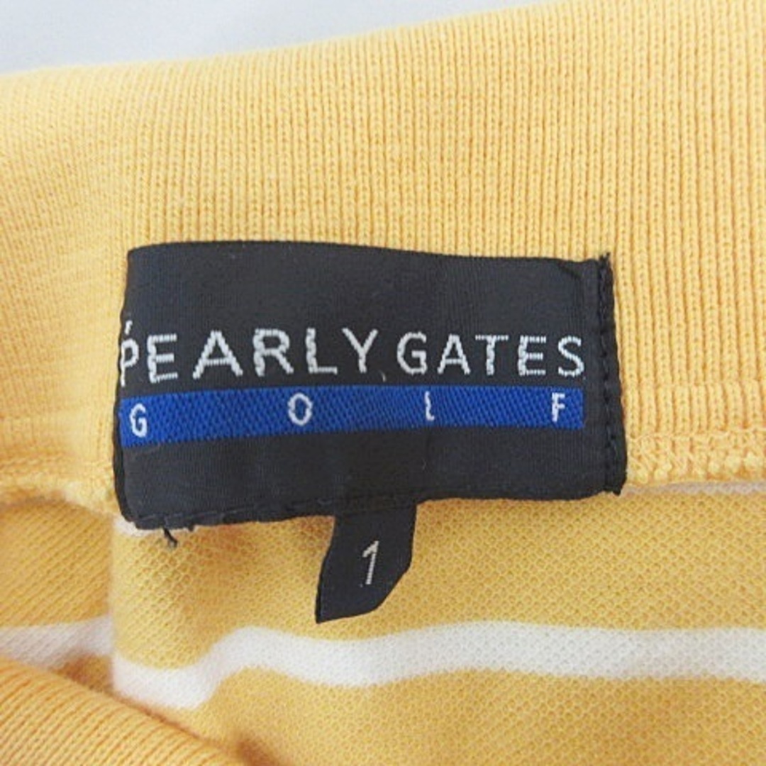 PEARLY GATES(パーリーゲイツ)のパーリーゲイツ ゴルフ シャツ ポロシャツ ノースリーブ オレンジ 白 1 スポーツ/アウトドアのゴルフ(ウエア)の商品写真