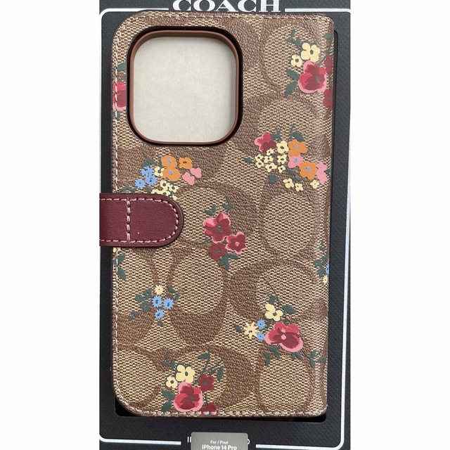 ヤマト工芸 COACH 大人気!! iPhone14PRO 手帳型ケース グラファイト