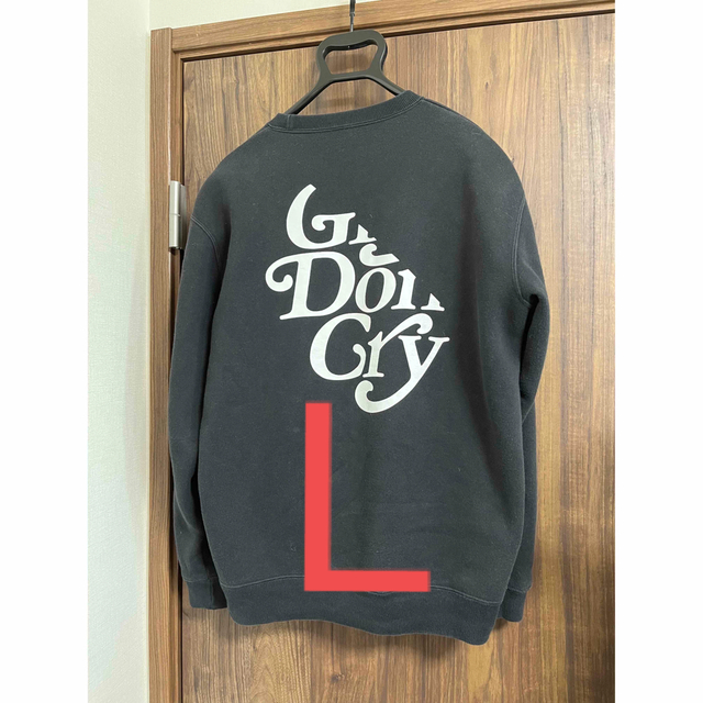 girls don't cry crew neck sweat black 黒S