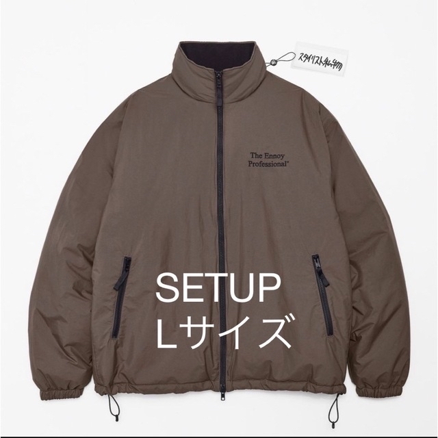 1LDK SELECT(ワンエルディーケーセレクト)のennoy NYLON PADDED BROWN JACKET エンノイ メンズのジャケット/アウター(ナイロンジャケット)の商品写真