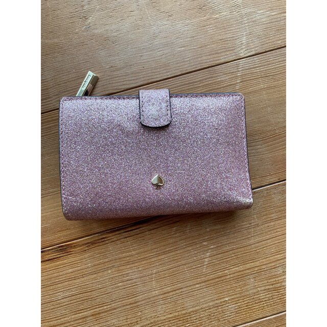 ラメ　財布　kate spade