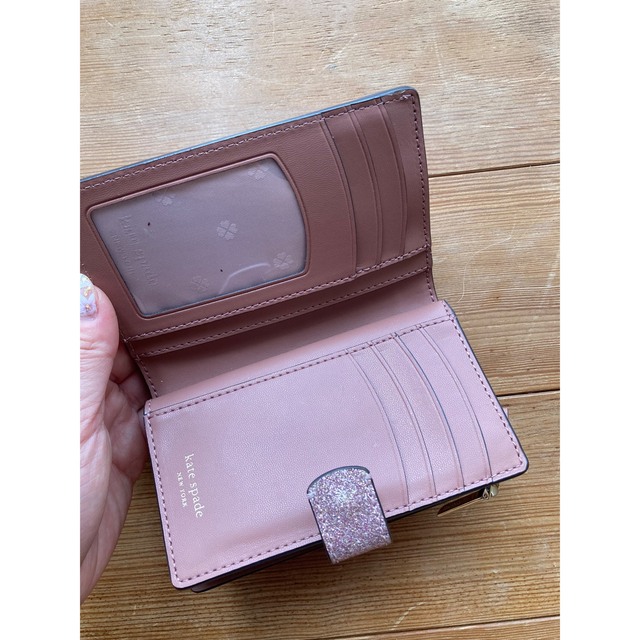 kate spade new york - ケイトスペード ☆ピンク ラメ グリッター 財布