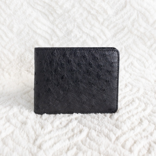 新品未使用品 イタリア製 オーストリッチ 二つ折り財布  メンズのファッション小物(折り財布)の商品写真