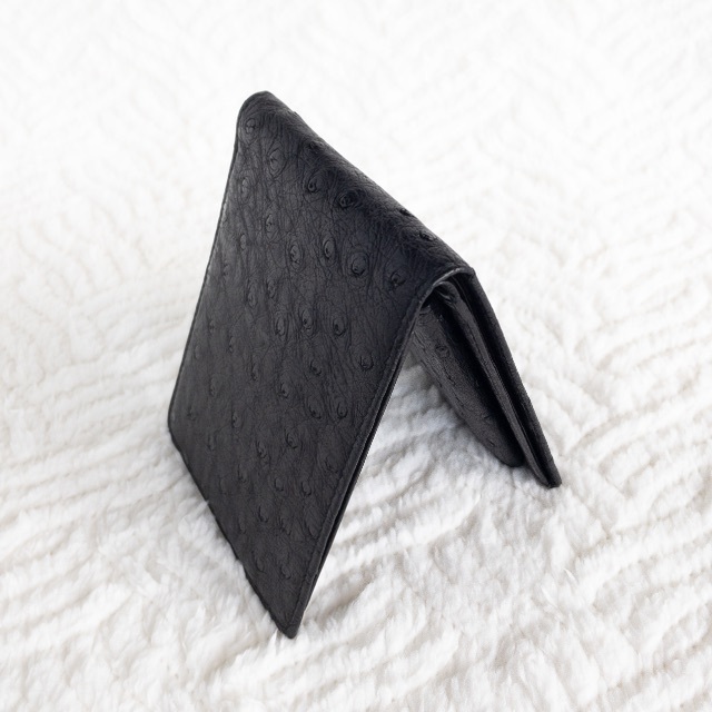 新品未使用品 イタリア製 オーストリッチ 二つ折り財布  メンズのファッション小物(折り財布)の商品写真