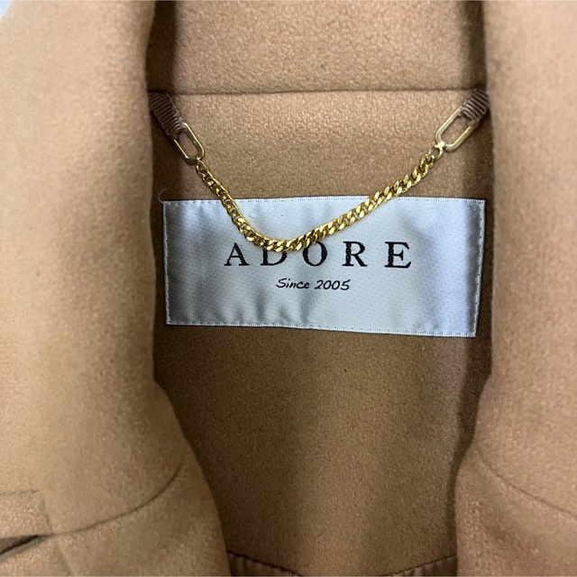 ADORE アドーア ダブル チェスターコート ウール ゴールドボタン-