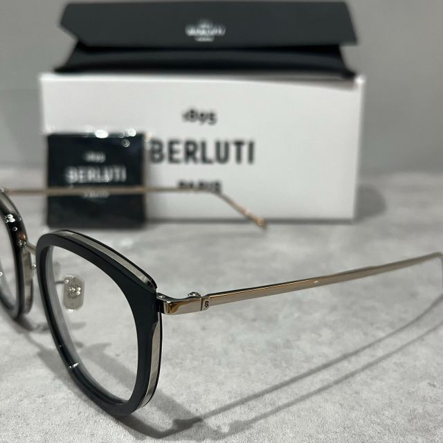 素敵でユニークな 新品 BERLUTI ベルルッティ BL50008U 001 メガネ